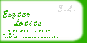 eszter lotits business card